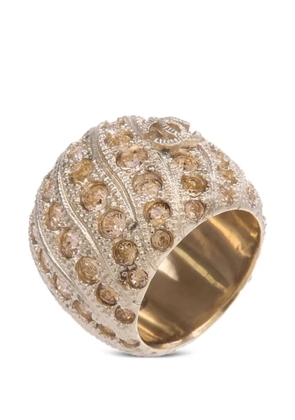 CHANEL Pre-Owned CC crystal ring - Gold