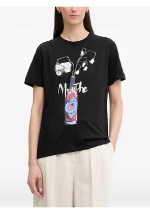 MUNTHE Bilcis graphic-print T-shirt - Black