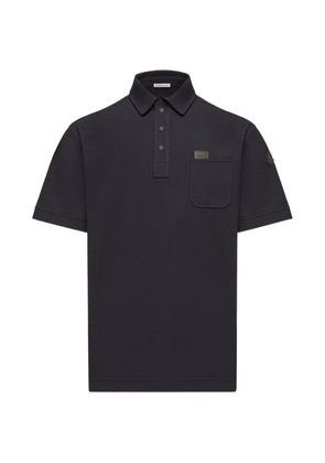 Moncler logo-patch chest-pocket polo shirt - Blue