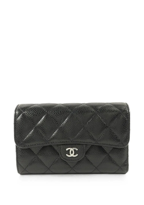 CHANEL Pre-Owned quilted CC flap wallet - Black