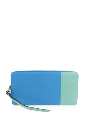 Loewe Pre-Owned Anagram-embossed panelled wallet - Blue