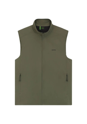 BOSS logo-print high-neck gilet - Green