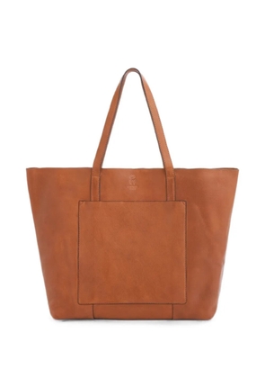 Osprey logo-debossed leather tote bag - Neutrals