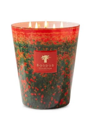 Baobab Arty Flowers grande flower-print candle - Red