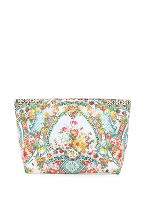 Camilla floral-print makeup bag - Blue