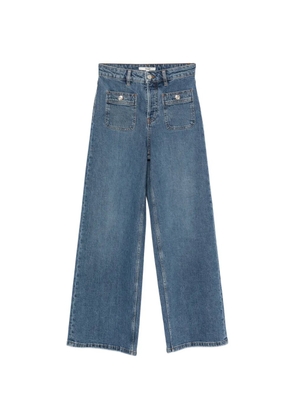 Maje patch-pocket straight-leg jeans - Blue