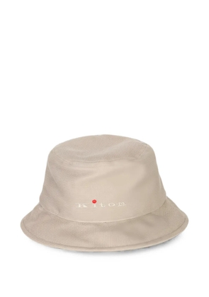 Kiton logo-embroidered bucket hat - Neutrals