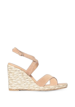 Stuart Weitzman suede wedge sandals - Neutrals