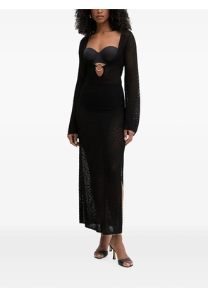Bardot Bryn crochet-knit ring-detail maxi dress - Black