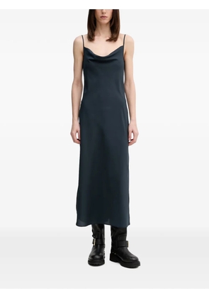 AllSaints Hadley cowl-neck side-slit maxi dress - Blue