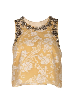 Cinq A Sept crystal-embellished blouse - Yellow