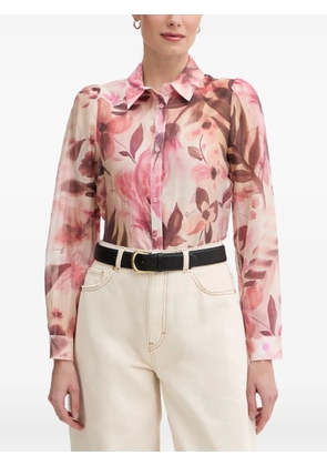 Gaudi floral-print puff-sleeve shirt - Pink