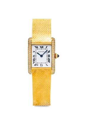 Cartier Tank Louis diamond 28mm watch - White