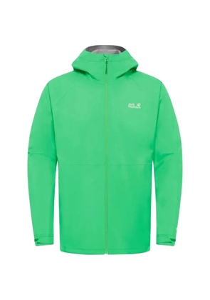 JACK WOLFSKIN Prelight logo-print hooded jacket - Green