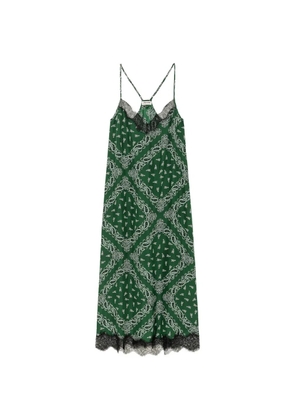 Zadig&Voltaire Respa silk bandana dress - Green
