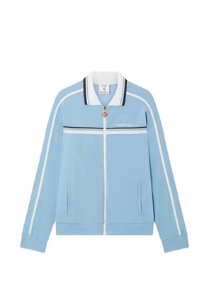 Casablanca stripe-detail zip-up sweatshirt - Blue