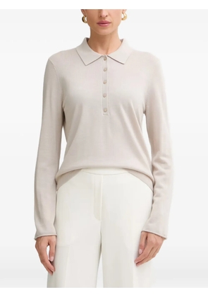 Marc O'Polo long-sleeve polo shirt - Neutrals