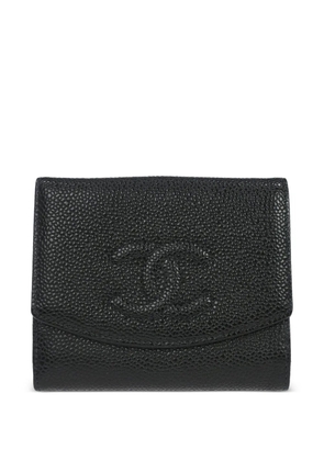 CHANEL Pre-Owned 2002 CC caviar leather wallet - Black