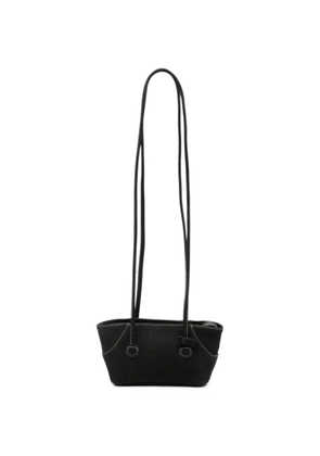 Marge Sherwood contrast-stitched leather crossbody bag - Black