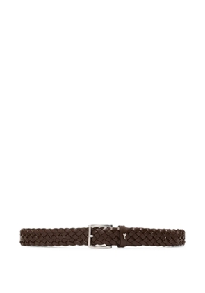 AMI Paris braided Paris Paris cow leather belt 30mm - Brown
