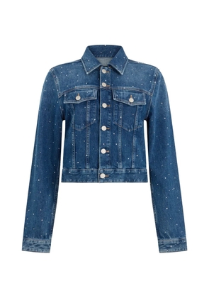 7 For All Mankind crystal-embellished denim jacket - Blue