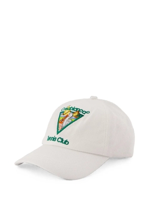 Casablanca Pyramid Abduction Tennis Club cotton baseball cap - White