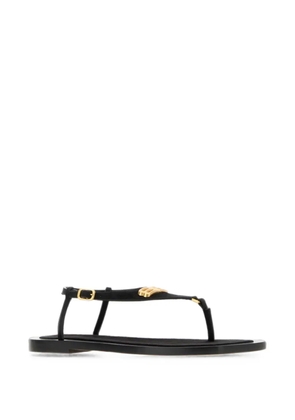 Balenciaga Riva logo-plaque sandals - Black