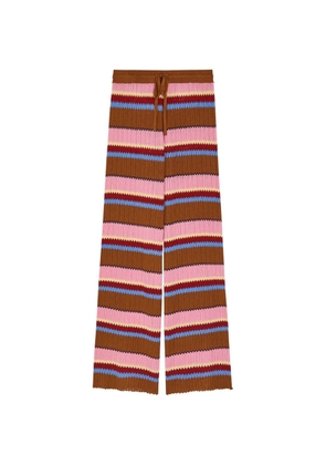 Guest In Residence striped rib-knit trousers - Brown