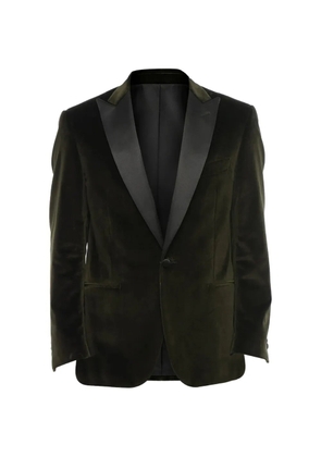 Corneliani velvet single-breasted blazer - Green