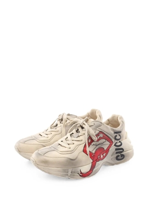Gucci Pre-Owned Lighton leather sneakers - Neutrals