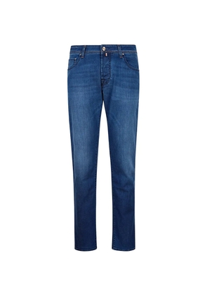 Jacob Cohën logo-patch straight-leg jeans - Blue