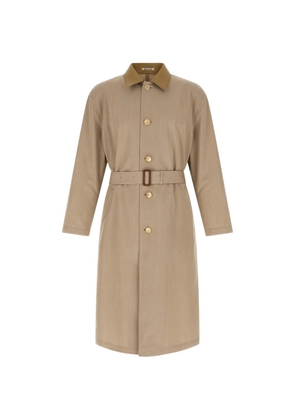 Auralee belted coat - Neutrals