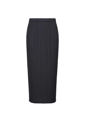 Pleats Please Issey Miyake New Colorful Basics 4 pleated midi skirt - Blue