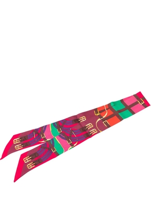Hermès Pre-Owned 2000-2026 Mors a Jouets Silk Twilly Scarf scarves - Pink