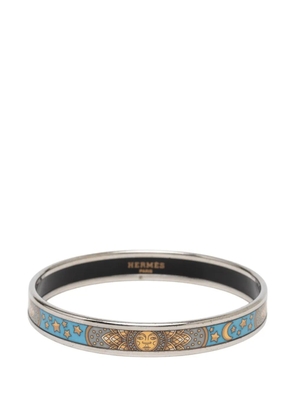 Hermès Pre-Owned 20th Century Narrow Sun Moon Stars Enamel Bangle 65 costume bracelet - Blue