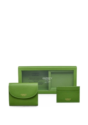 Osprey Tilly leather wallet and card holder set - Green