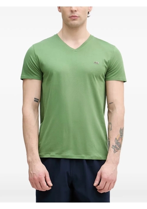 Lacoste logo-patch V-neck T-shirt - Green