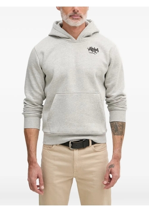 Alpha Industries Alpha Signature logo-print pouch-pocket hoodie - Grey
