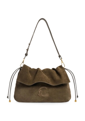 Coccinelle small Coccinelle Lidia suede logo-embossed shoulder bag - Brown