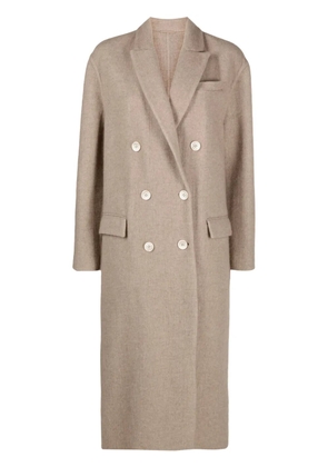 Brunello Cucinelli double-breasted cashmere coat - Neutrals