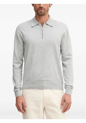 Benetton half-zip long-sleeve polo shirt - Grey