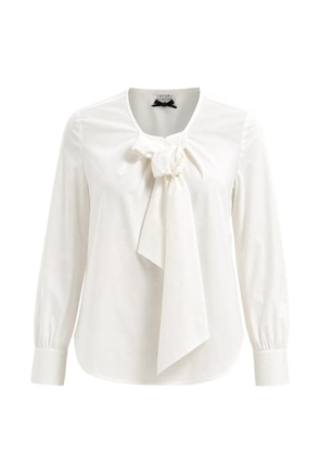 Edward Achour Paris bow-detail long-sleeve blouse - White