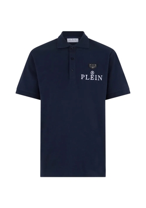 Philipp Plein logo-embroidered polo T-shirt - Blue