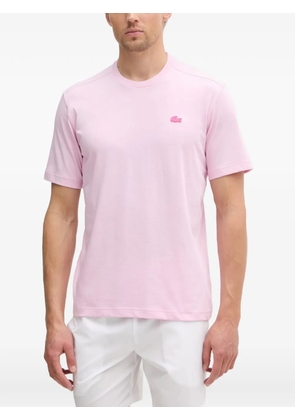 Lacoste logo-patch performance T-shirt - Pink