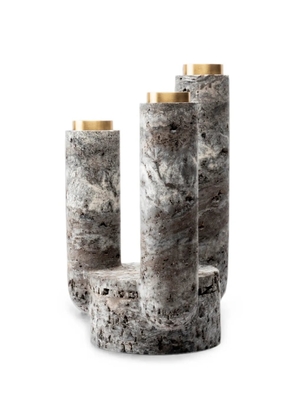 Editions Milano Splendido marble candle holder - Grey
