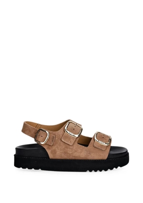 Scholl Blake buckle-fastening flatform sandals - Neutrals