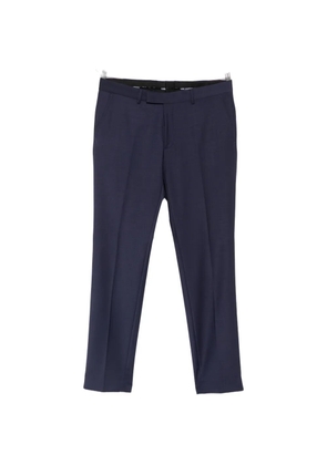 Karl Lagerfeld belt-loop pressed-crease trousers - Blue
