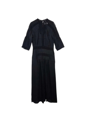 MARANT ÉTOILE guipure-lace pintuck-detail maxi dress - Black