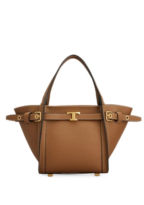 Tod's T Timeless buckled leather shoulder bag - Neutrals