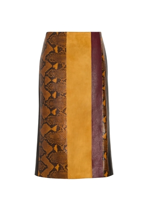 Proenza Schouler Sirine skirt in pieced leather - Brown